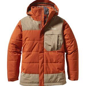 Patagonia Worn‎ Wear Men's Orange Tan Rubicon Rider Insulated Ski Jacket Size L
